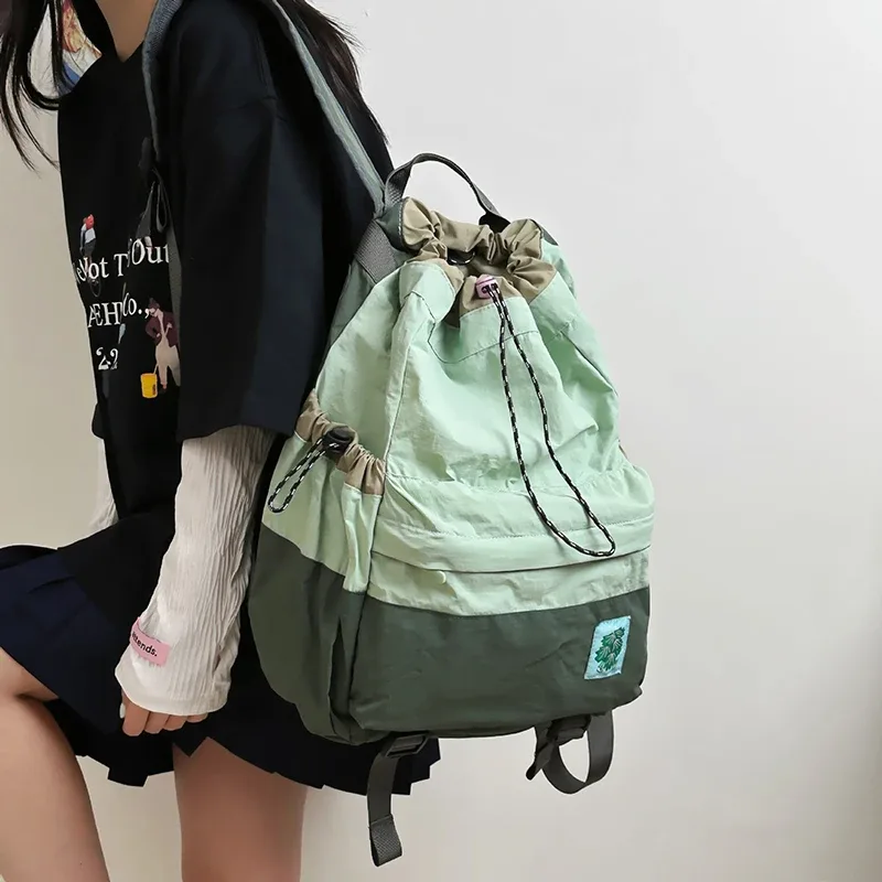 printemps été nouveau voyage léger op street sle double sac à bandoulière fourre-tout ket couleur blo fre petit bapa avec cordon