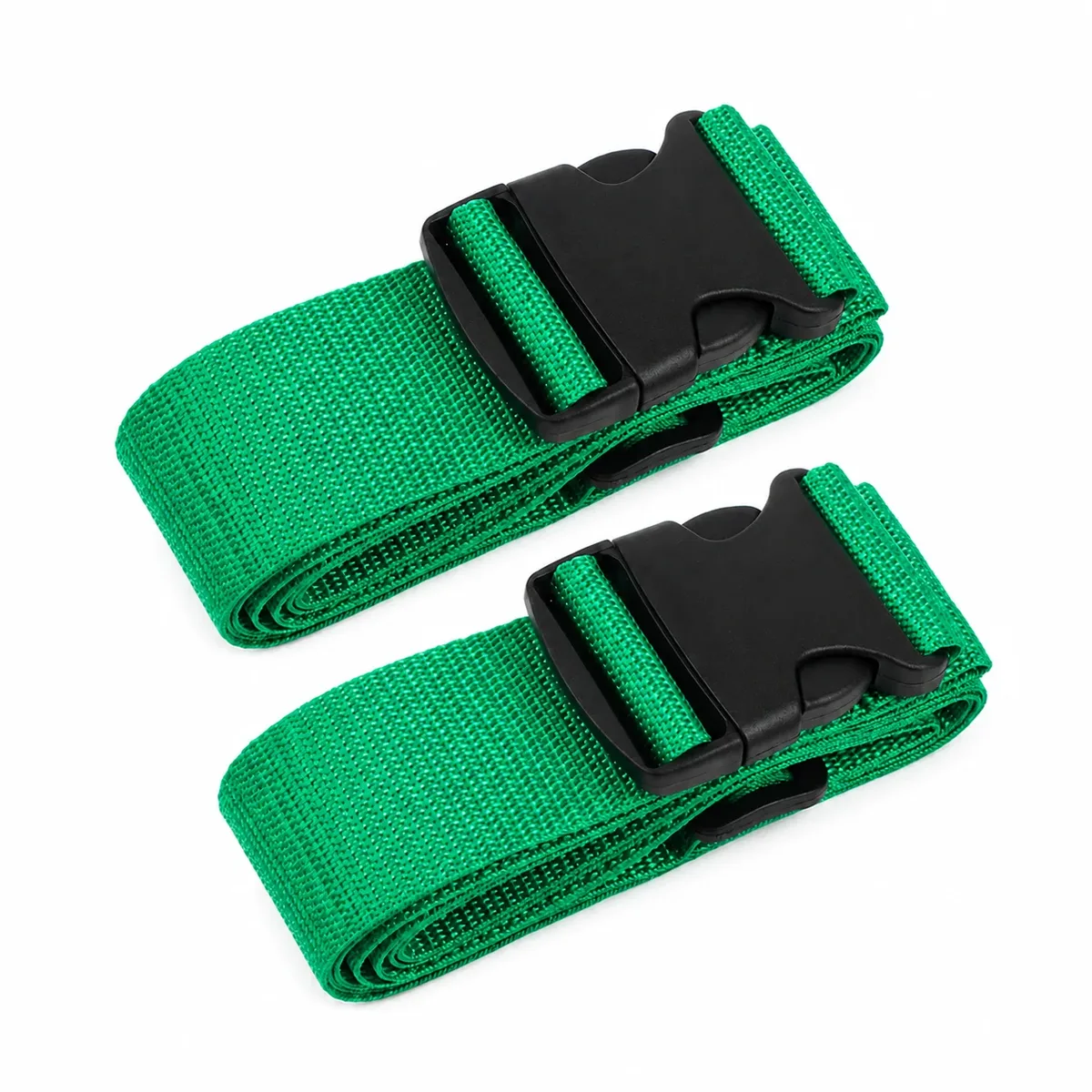sangles de bagages droites en polyester, 2 pièces, avec boucle de déverrouillage réglable, accessoire de voyage unisexe