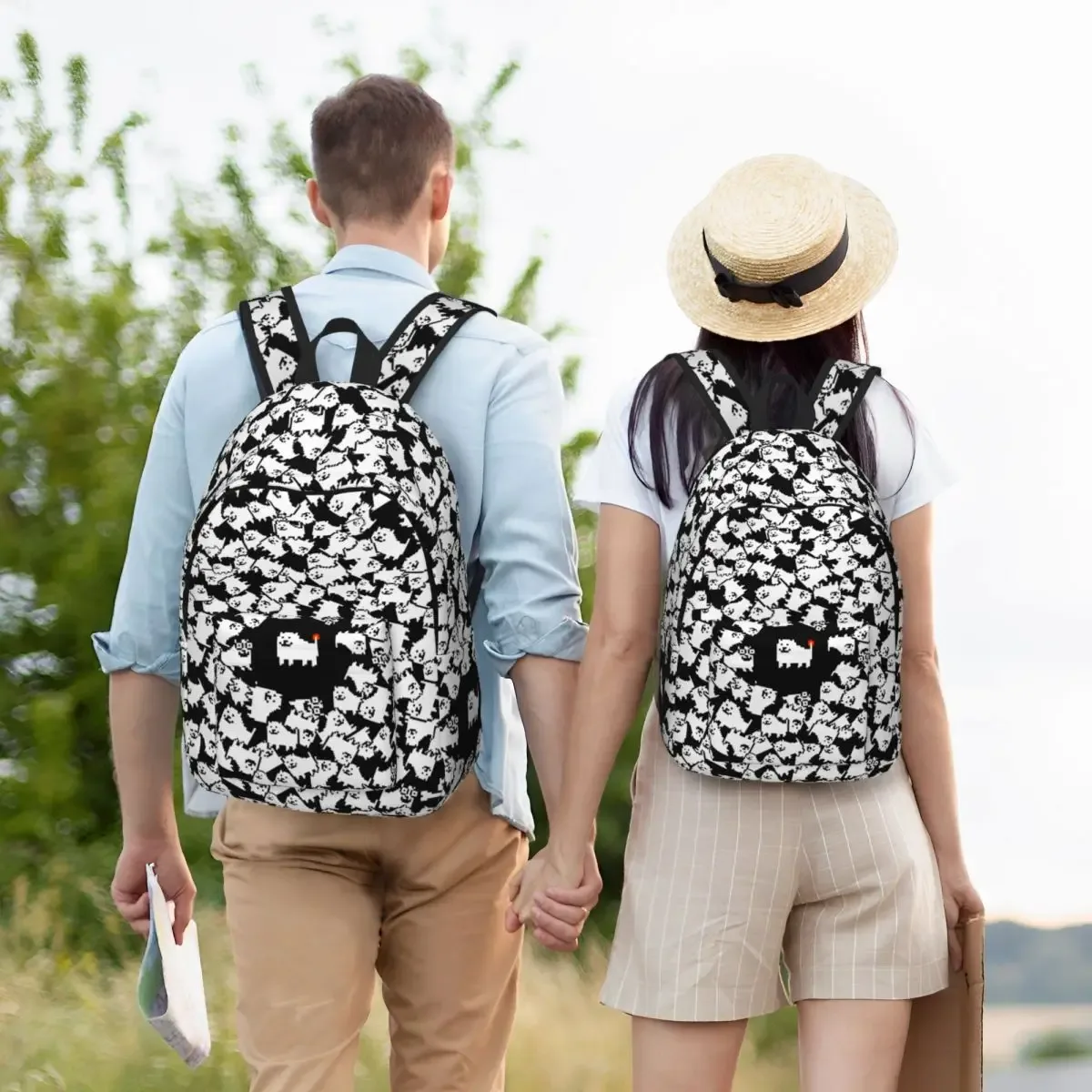 undertale sac à dos classique chien ennuyeux avec poche école randonnée voyage jeu vidéo sac à dos mignon hommes femmes collège sac à bandoulière