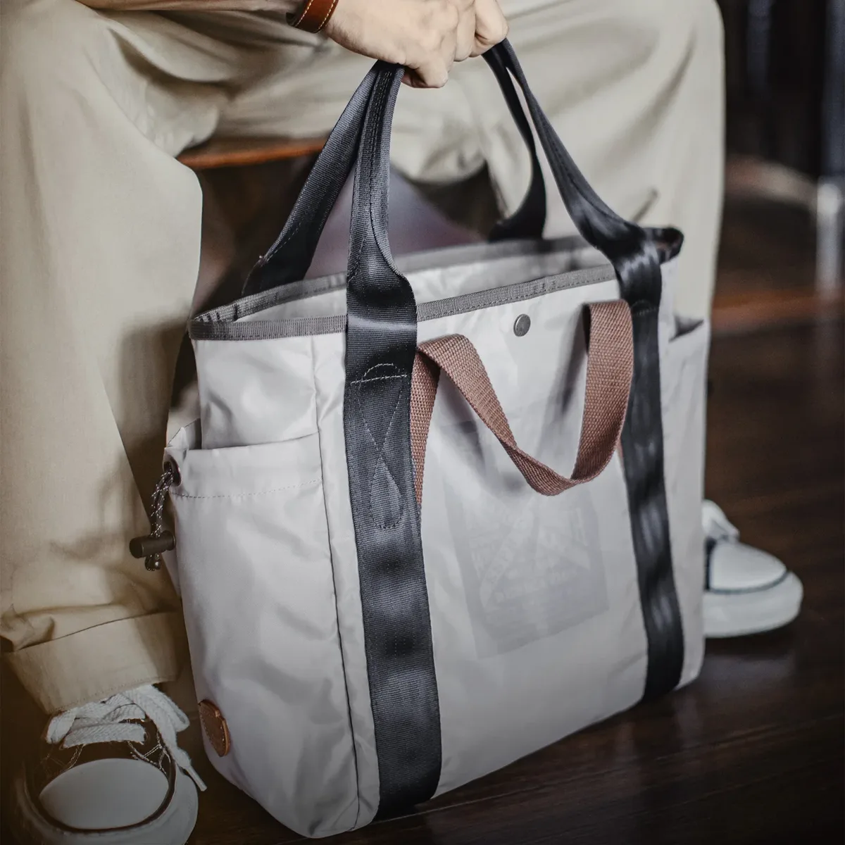 maden – sac fourre-tout étanche pour hommes, grande capacité, sac à bandoulière pour ordinateur portable, sac à main décontracté pour les déplacements professionnels, couleur unie pour un usage quotidien