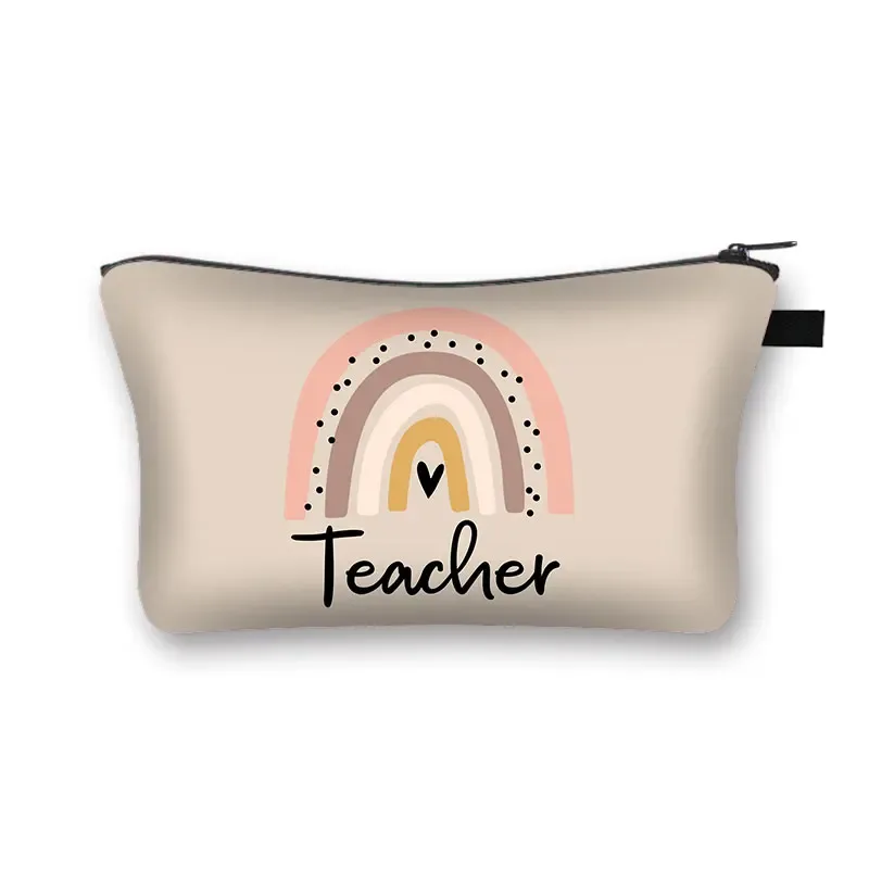 merci enseignant/ gracias maestra/ merci maitresse trousse à cosmétiques femmes trousse de maquillage filles organisateur cosmétique cadeau de remise des diplômes