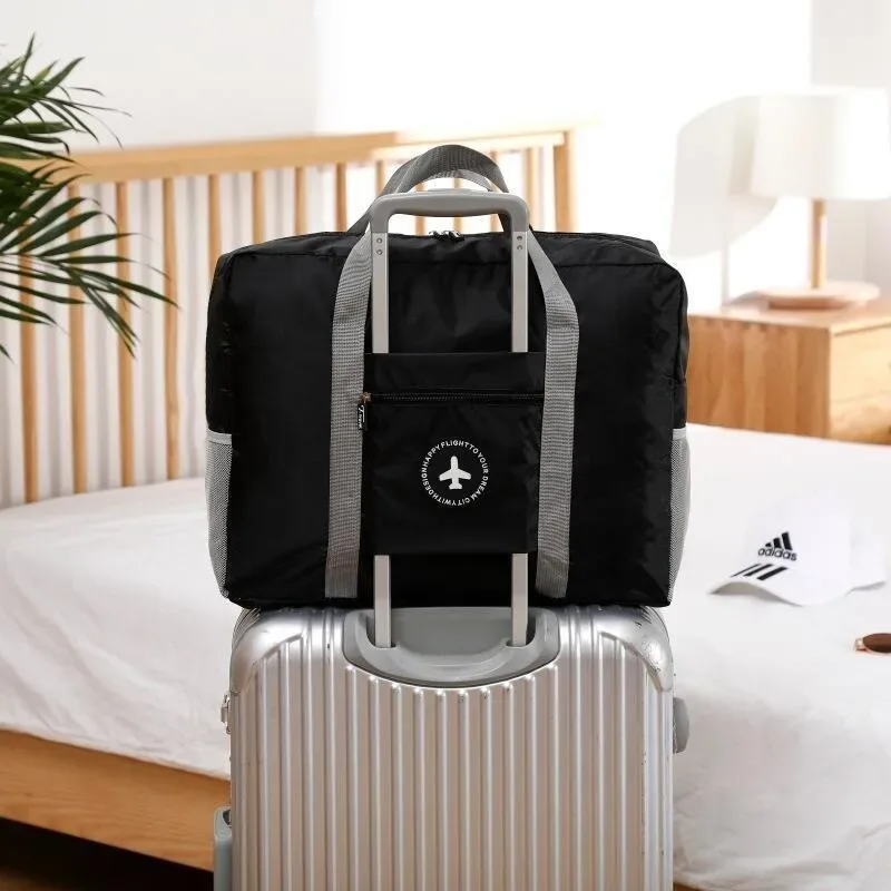 sac de voyage pliable grande capacité pour avion, sac de rangement portable pour le sport et le fitness avec levier de levage