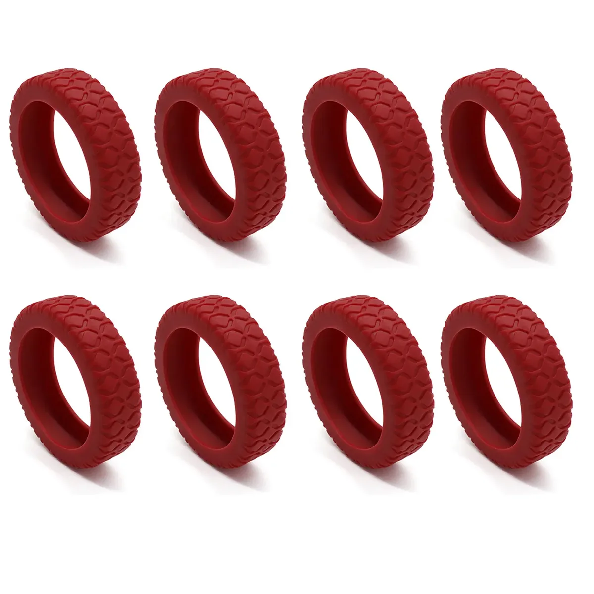 8 pièces/ensemble de protections en silicone pour roulettes de bagages, anti-bruit, résistantes à l'usure, pour valises à roulettes, protection épaissie pour le voyage
