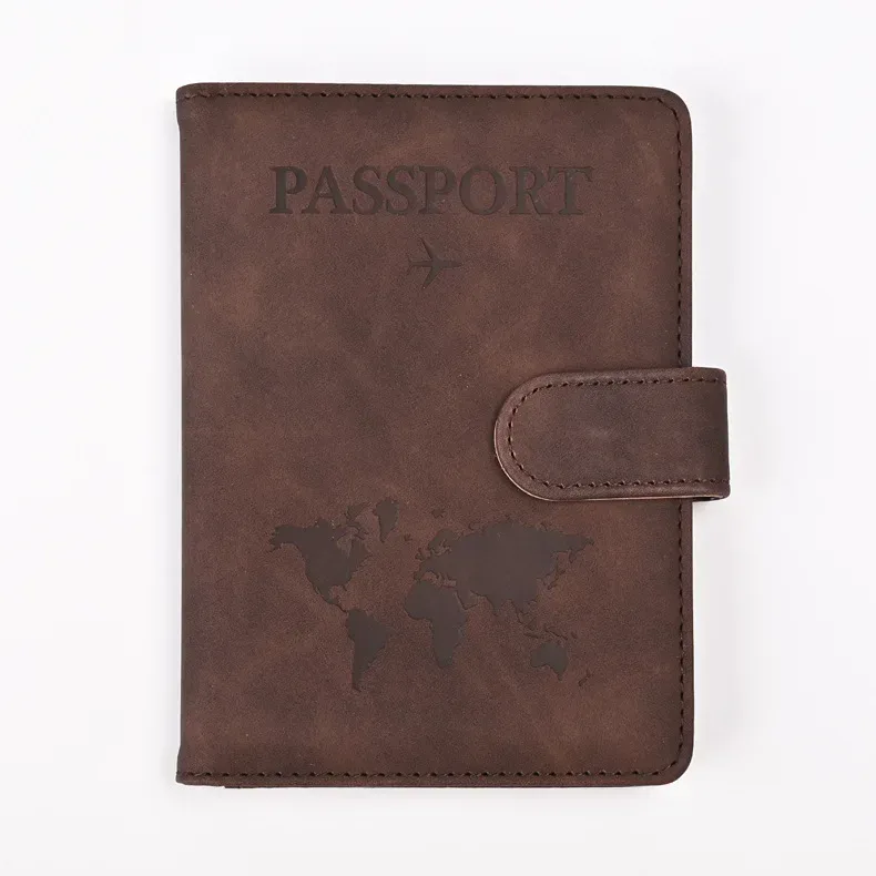 porte-passeport en cuir pu pour hommes et femmes, étui pour cartes de crédit, portefeuille de couverture, accessoires de voyage, sac à main