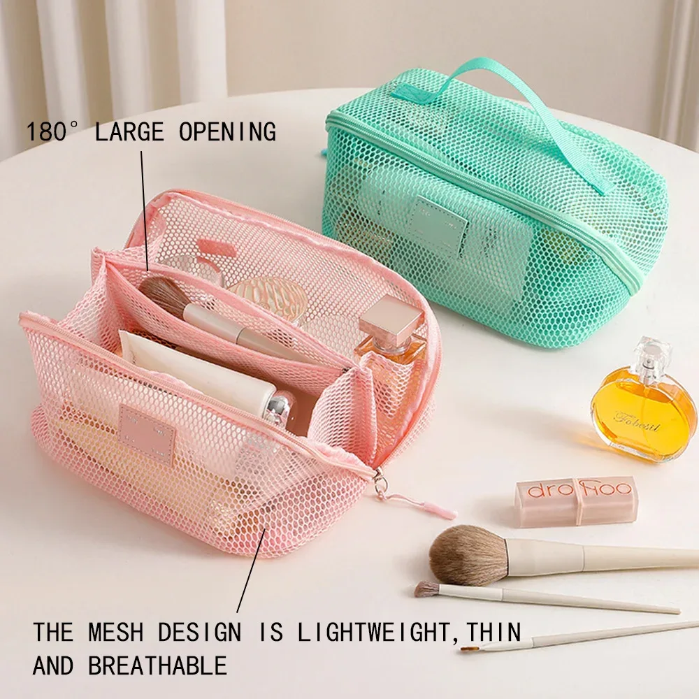 organisateur de maquillage trousse de toilette féminine sac trousse de maquillage pochette de rangement rangement de vanité, sac à cosmétiques, sac de rangement pour voyage zip