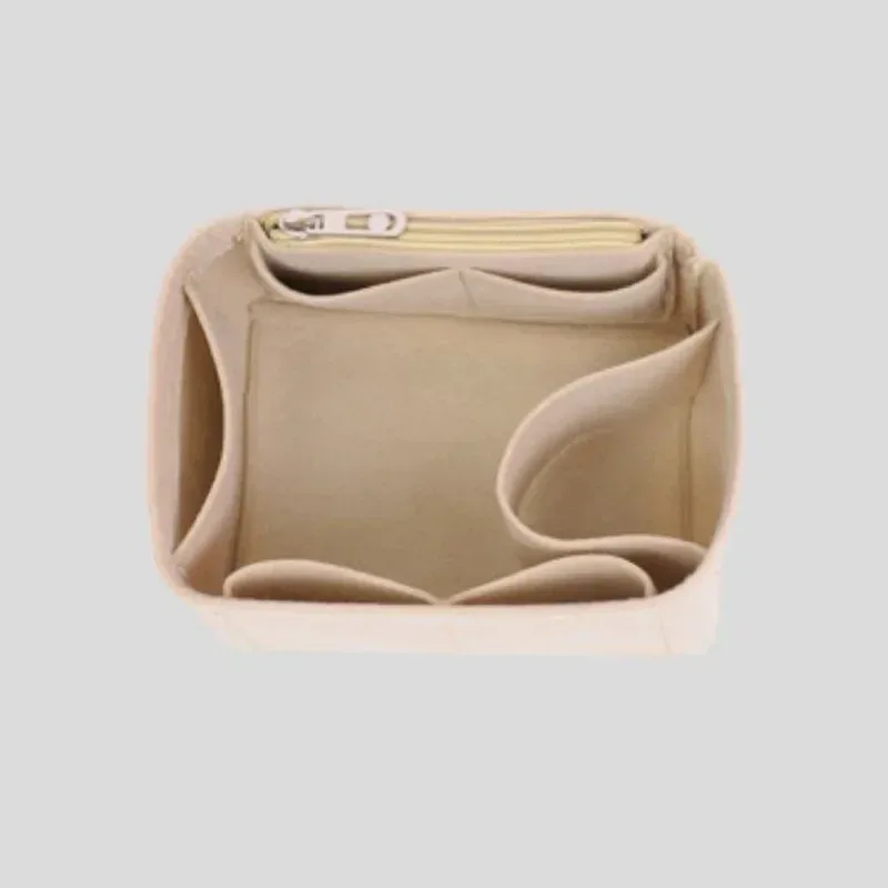 sac à cosmétiques de voyage portable, doublure intérieure en feutre, sac à main pour dames, pochette de rangement, organisateur de maquillage, accessoires de rangement à la mode