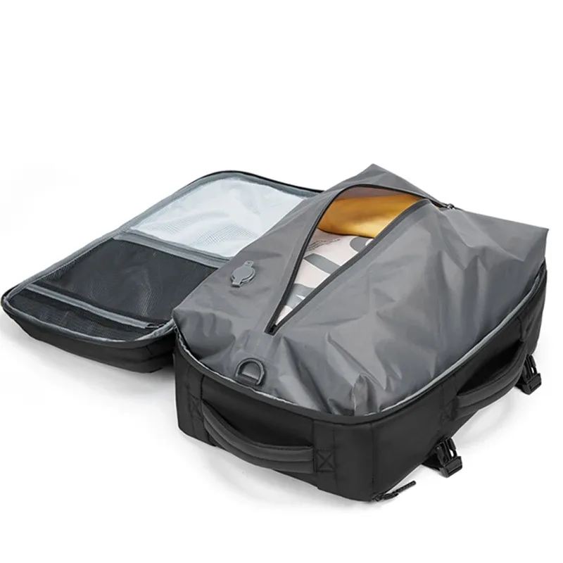 sac à dos de voyage pour homme, sac à dos de compression sous vide, sac à dos pour ordinateur portable 16 pouces, sac à dos imperméable pour l'école, la randonnée en plein air, pour pompes