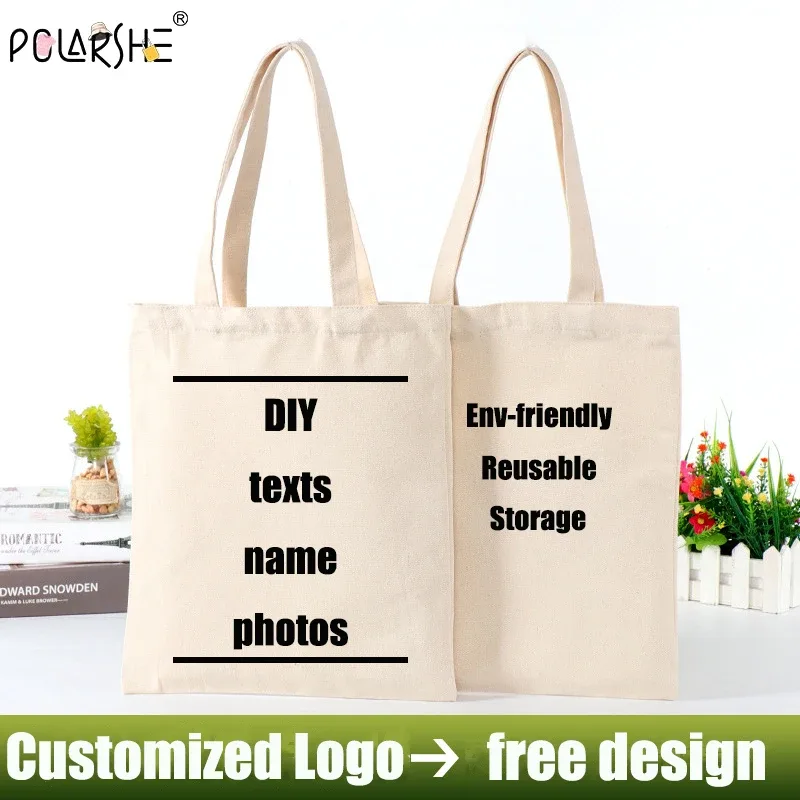 Polarshe 10 pièces sacs fourre-tout personnalisés femmes sacs à main de créateur Shopping sacs en toile sac à bandoulière décontracté pour voyage, mariages, cadeaux