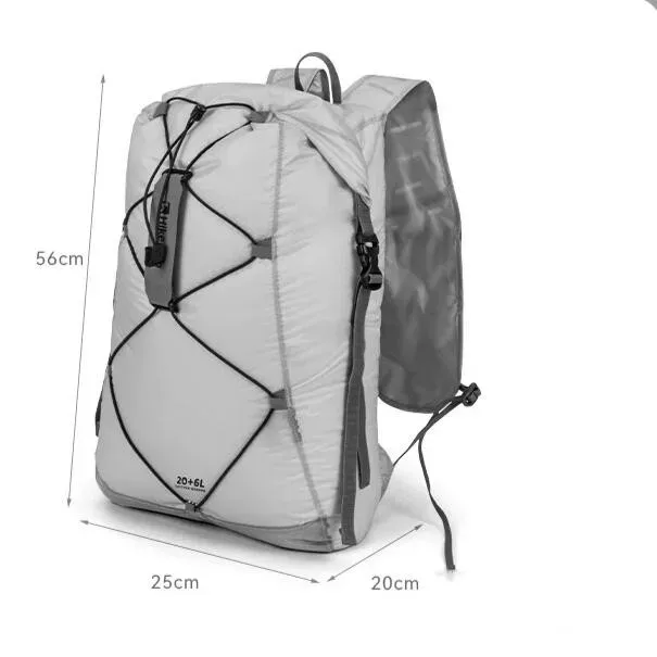 sac à dos imperméable ultra-léger pour la randonnée en plein air, le camping, le rafting, multifonctionnel, pliable, avec séparation humide/sec