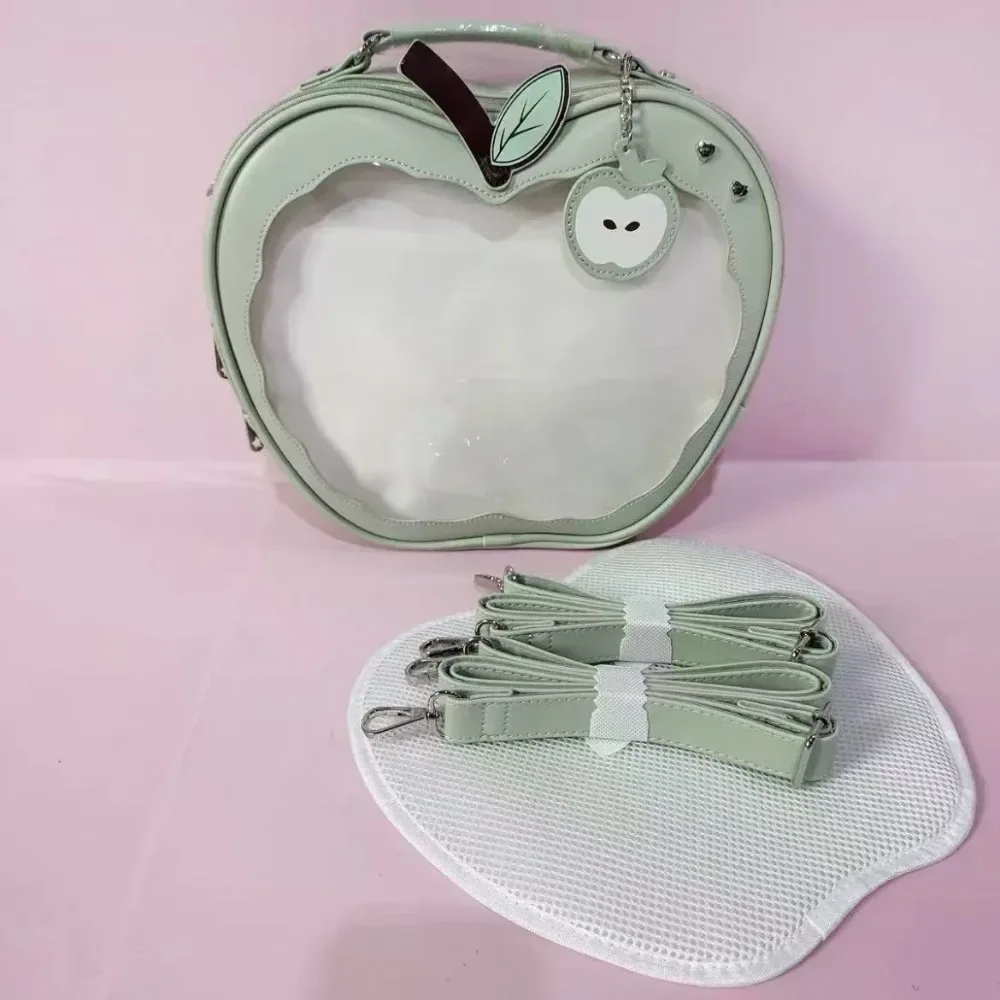 sac à fermeture éclair kawaii fruits itabag coton poupée sac pu poche transparente petit article sac idole marchandise stockage mode sacs à dos
