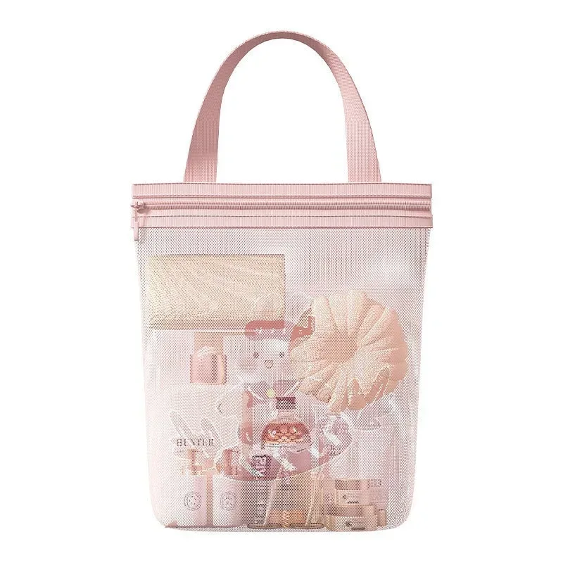 grande trousse de toilette en maille grande capacité, sac de rangement portable pour voyage, douche, natation, gym, accessoires de lavage