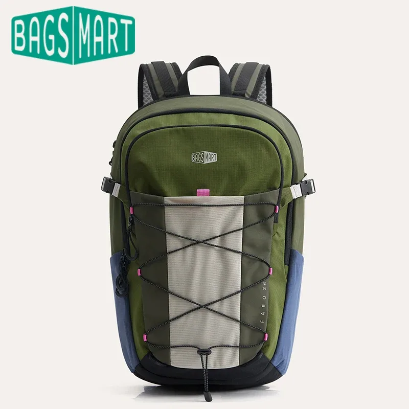 BAGSMART Sacs à dos de randonnée de grande capacité pour hommes et femmes, sac à dos pour ordinateur portable de 15,6 pouces, imperméable, pour voyage en plein air, sac à dos de banlieue