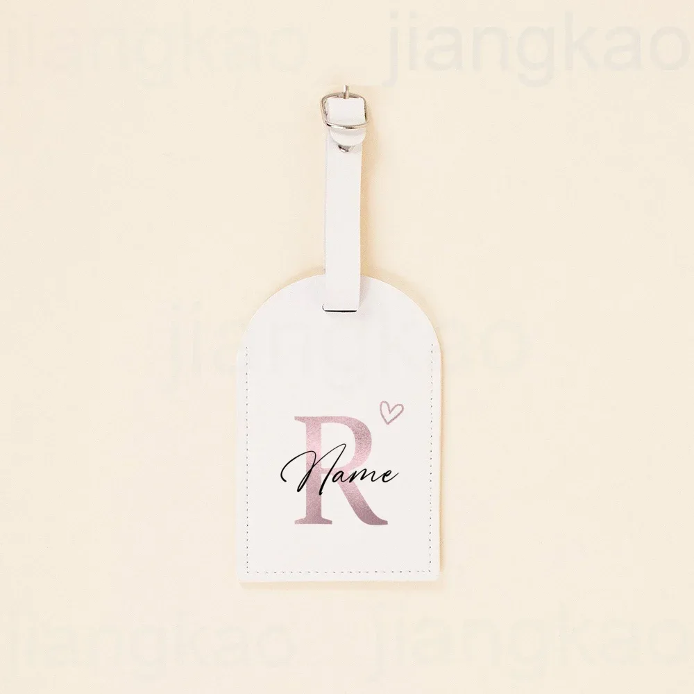étiquette de bagage personnalisée en pu, lettre en forme de cœur avec nom, étiquette de valise, accessoire de voyage, cadeau d'anniversaire de mariage pour elle