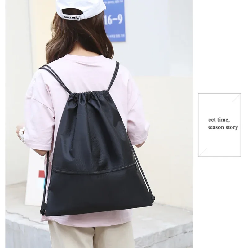 sac à dos léger à cordon de serrage pour hommes et femmes, sac à dos de sport, de fitness, de loisirs en plein air, sac à fermeture éclair