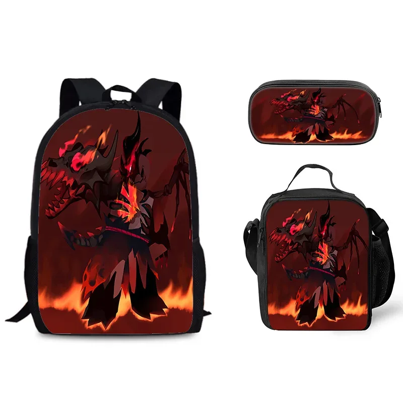 3 pièces ensemble forsaken gubby sac à dos pour les étudiants livre sac luch sac étui pécial forsaken gubby sac à bandoulière enfants cadeaux de noël