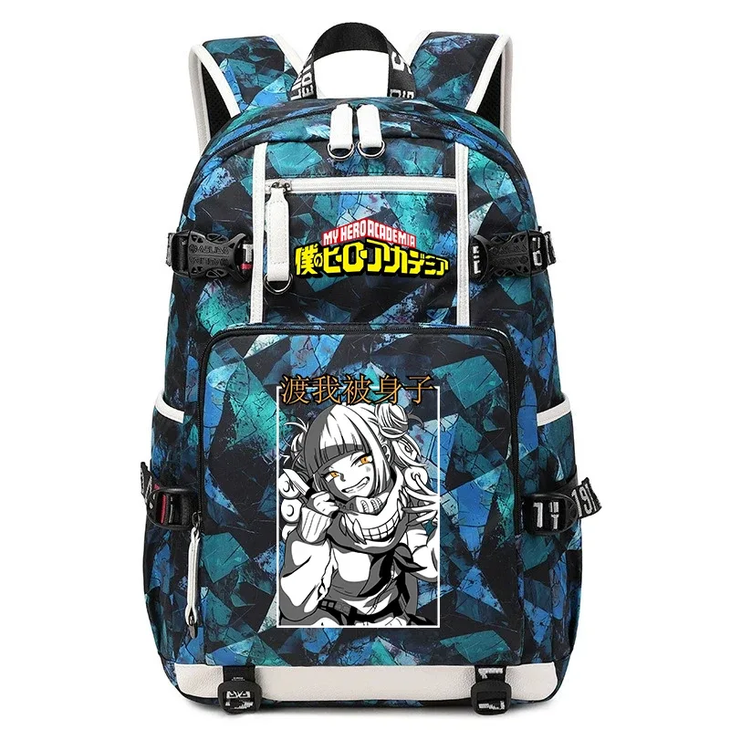 sac à dos d'école imprimé my hero academia, grande capacité, sac à dos décontracté pour garçons et filles, sac à livres de voyage pour enfants