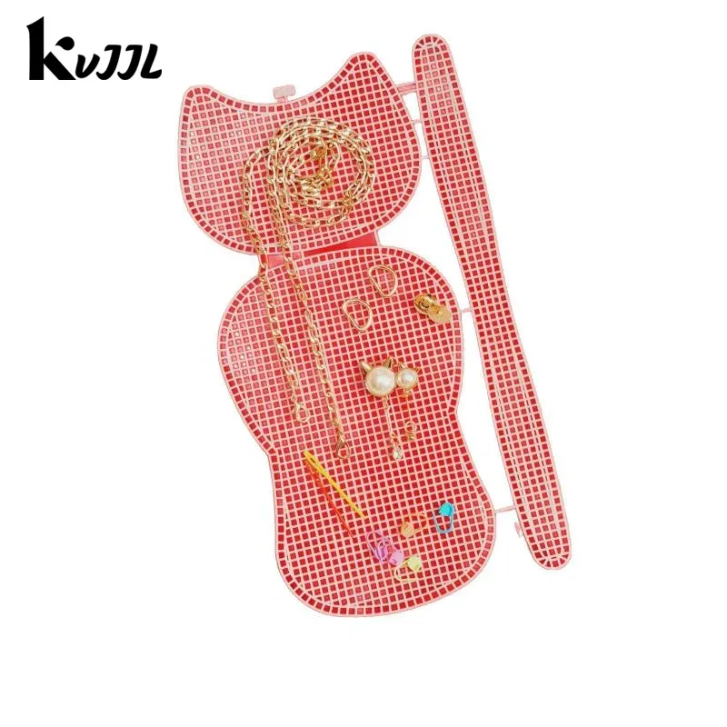 kit de sacs à tricoter au crochet, feuilles de toile en plastique, ensemble de rubans pour bricolage, sacs à bandoulière artisanaux, accessoires, outil avec tricot