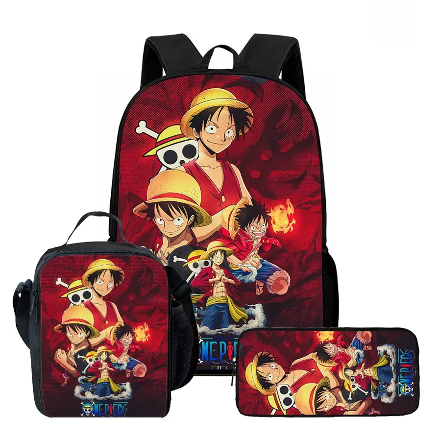 ensemble de sac à dos scolaire 3 pièces 15 pouces avec sac à lunch et trousse à crayons, durable, léger, unisexe, pour garçons et filles de 6 à 10 ans