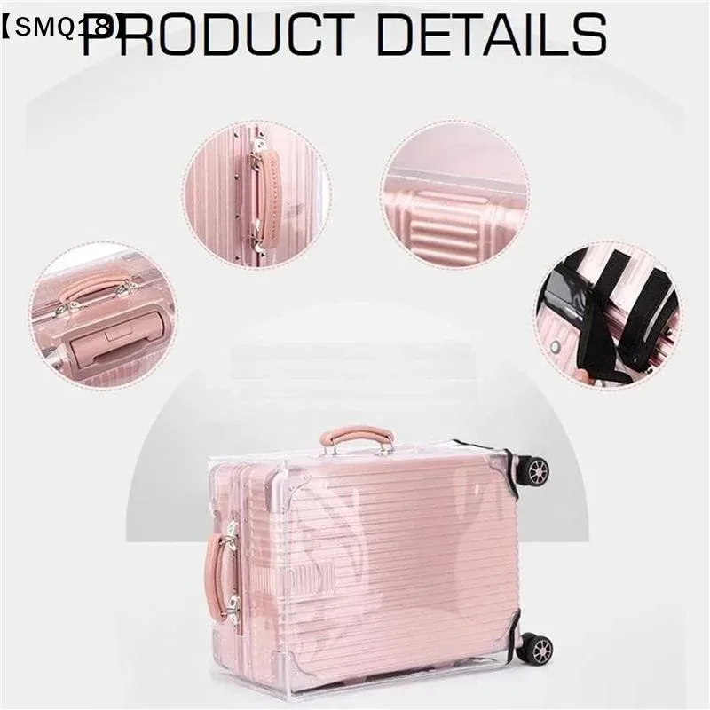 1 housse de protection transparente en pvc pour bagages - protection universelle anti-poussière et anti-rayures pour valises de 20 à 28 pouces【smq】