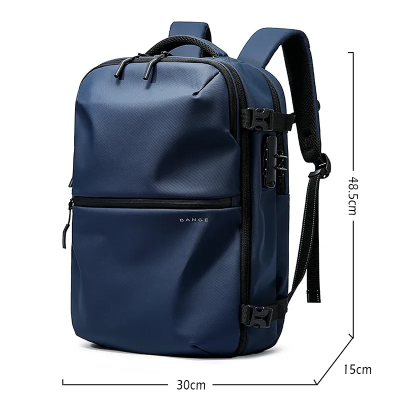 bange anti-vol hommes voyage sac à dos compression sous vide 15.6 pouces sac à dos pour ordinateur portable pour affaires sac d'école pack randonnée sacs à dos