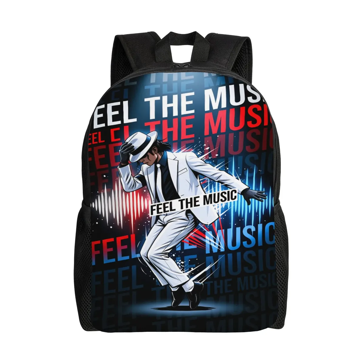 michael mj sac à dos unisexe respirant en polyester, sacs d'école amusants, sac à dos de voyage design