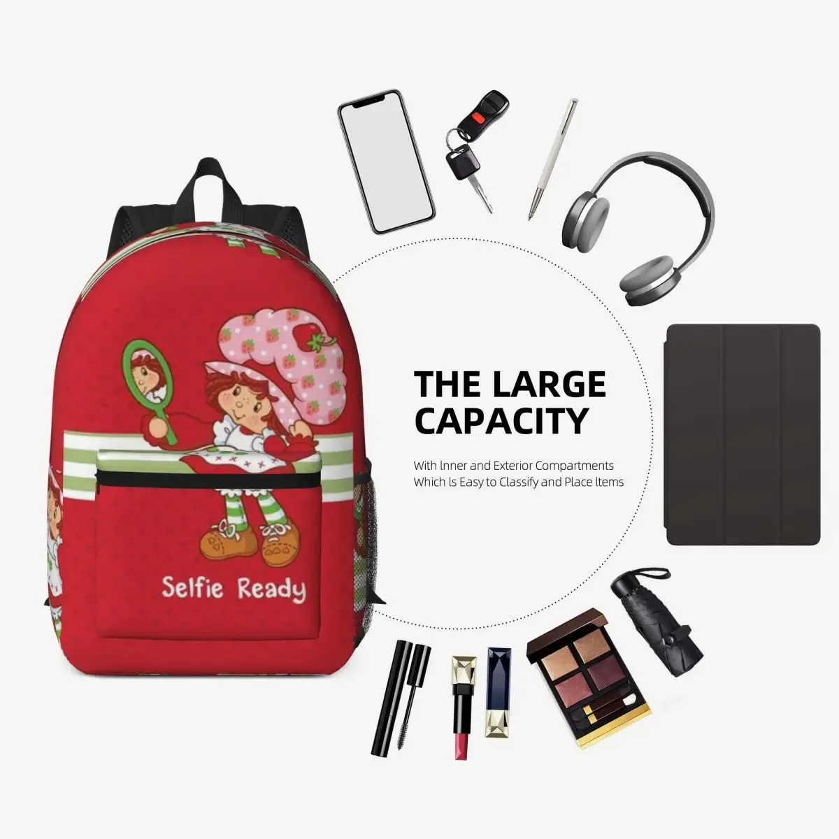 sac à dos like strawberry shortcake pour garçons et filles, sac d'école pour enfants, sacs à bandoulière pour ordinateur pour hommes et femmes