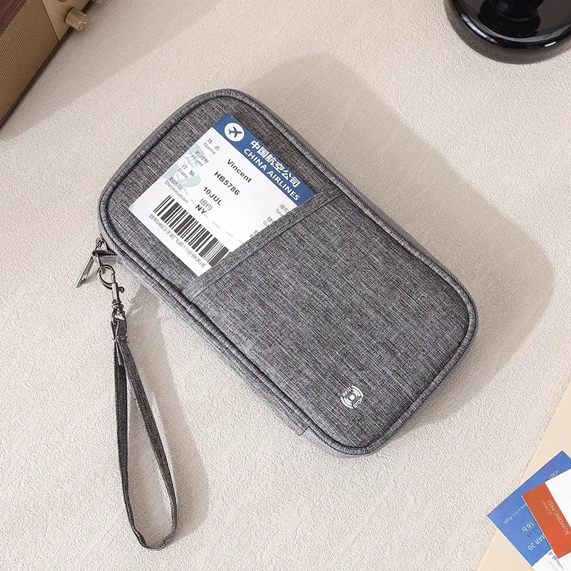 portefeuille de voyage rfid bloquant les signes de reconnaissance, porte-documents familial avec emplacements pour cartes de crédit, sac sécurisé pour les voyages