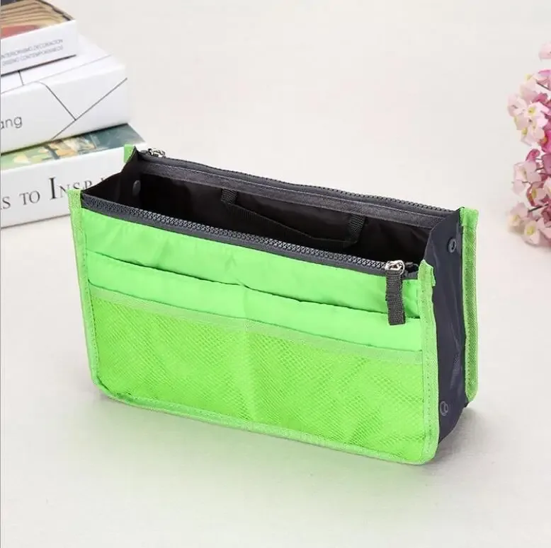 organisateur insérer sac femmes nylon voyage insérer organisateur sac à main sac à main grande doublure dame maquillage cosmétique sac pas cher femme fourre-tout