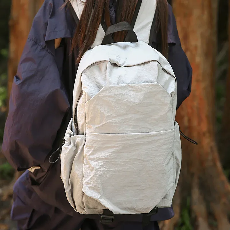 Sac à dos de voyage décontracté en nylon unisexe grande capacité 36-55L respirant et confortable pour usage quotidien, compatible ordinateur portable 14 pouces