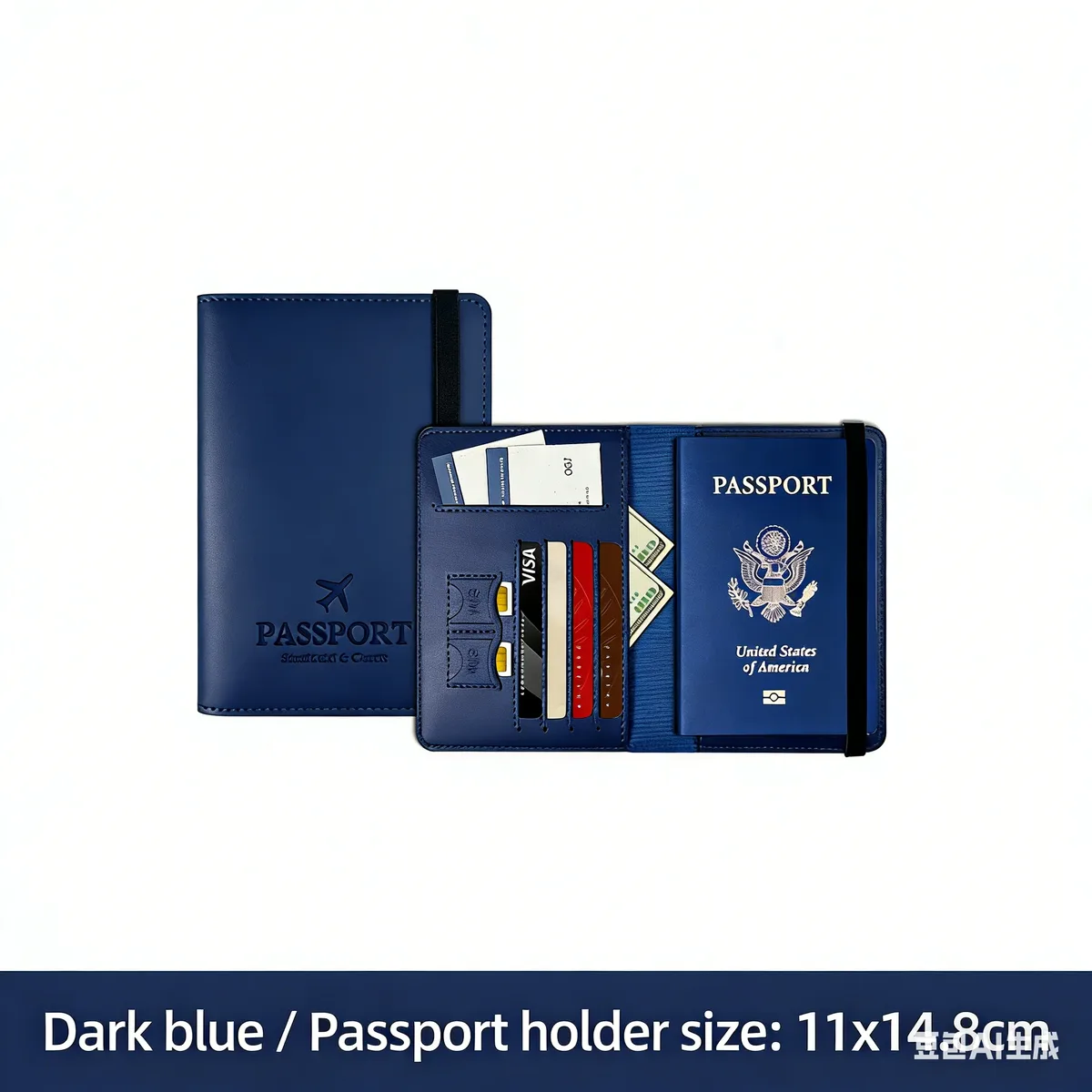 portefeuille de voyage en cuir multifonctionnel pour passeport, accessoires de protection, porte-documents de voyage pour femmes/hommes