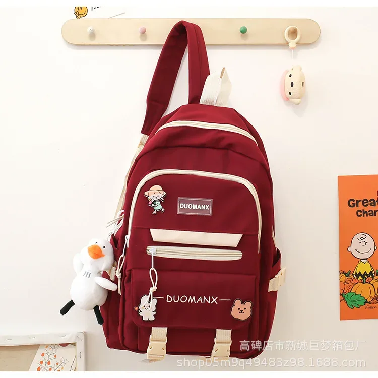 sac à dos simple grande capacité pour lycéens, sac à double bandoulière pour collégiens, petit public du collège, école primaire