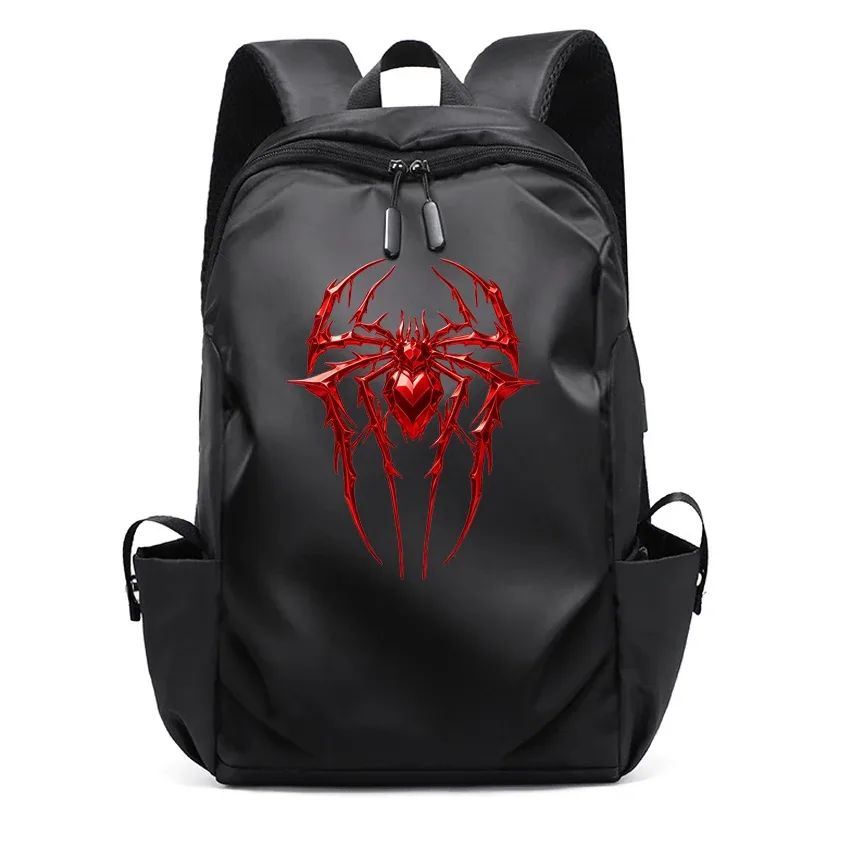sacs à dos pour ordinateur portable imprimés motif araignée pour hommes, sacs d'école noirs pour adolescents, filles et garçons, sac à dos universitaire avec chargement usb