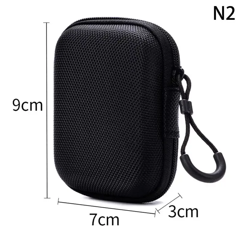 mini étui de rangement rigide en eva, organisateur portable pour petits accessoires électroniques, sac de transport pour voyage, noir