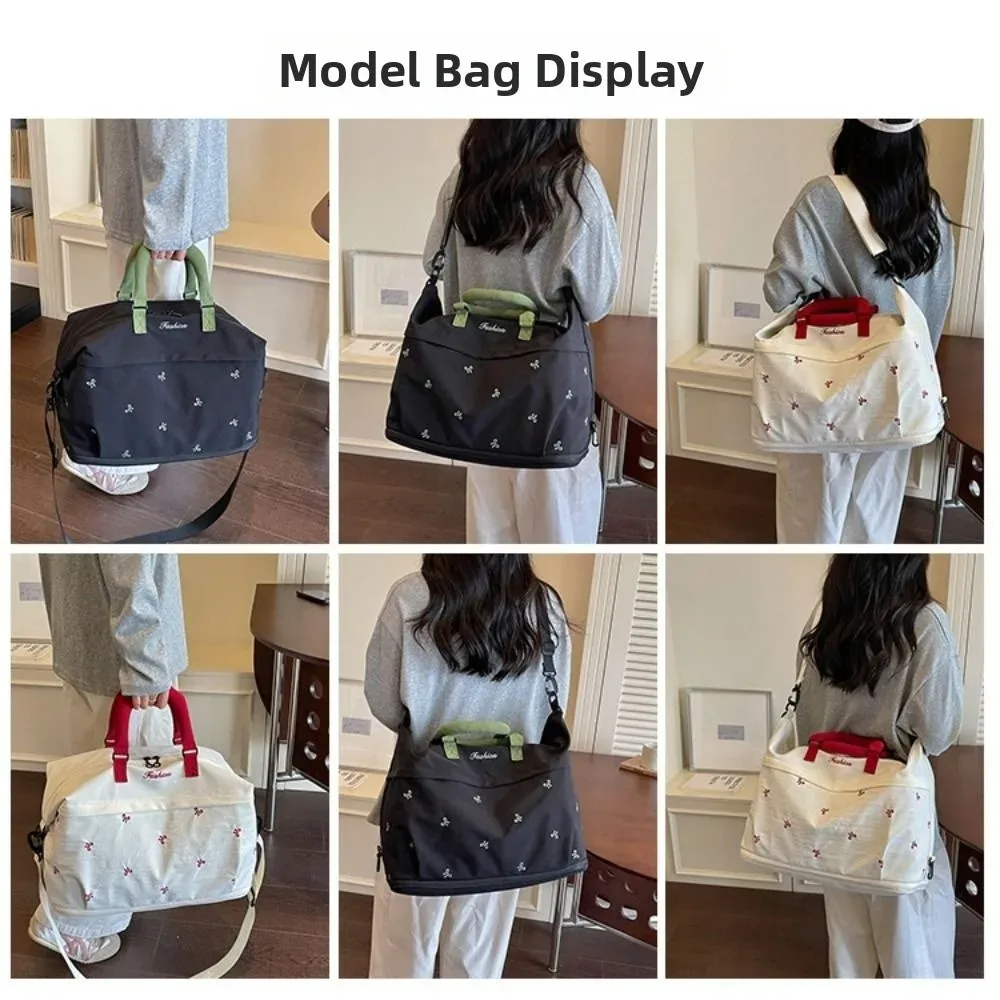 sac de voyage grande capacité avec nœud, sac de rangement imperméable pour vêtements, sac bandoulière léger et décontracté pour le fitness