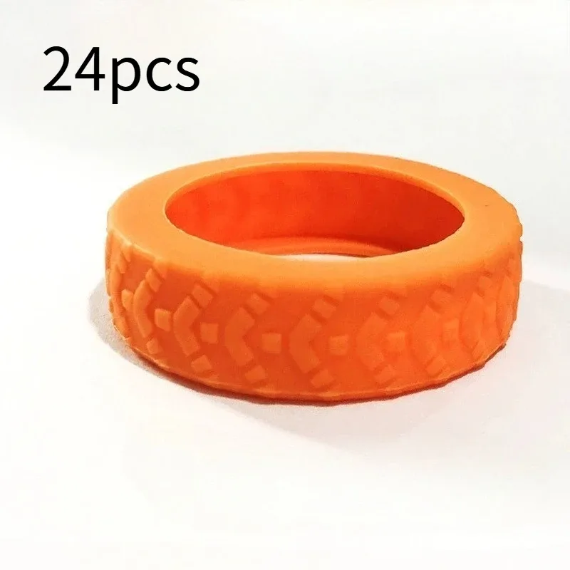 24 protections de roulettes de valise en silicone, réduction du bruit et absorption des chocs