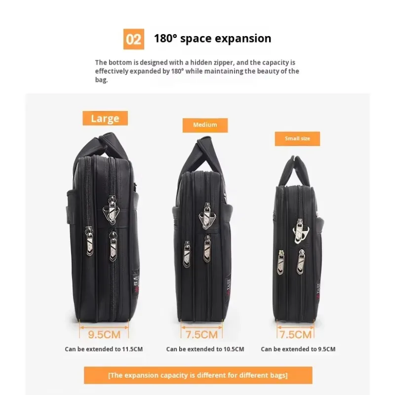 sac porte-documents de grande capacité pour hommes, sacoche d'affaires pour ordinateur portable de 17, 15.6 et 14 pouces, sac à bandoulière en toile, sac fourre-tout de travail