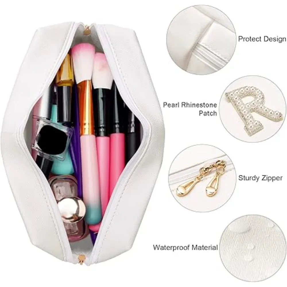 trousse de maquillage à perles scintillantes, trousse à cosmétiques portable pour future mariée, pochette de toilette pour enterrement de vie de jeune fille, accessoires cadeaux de mariage, 1 pièce