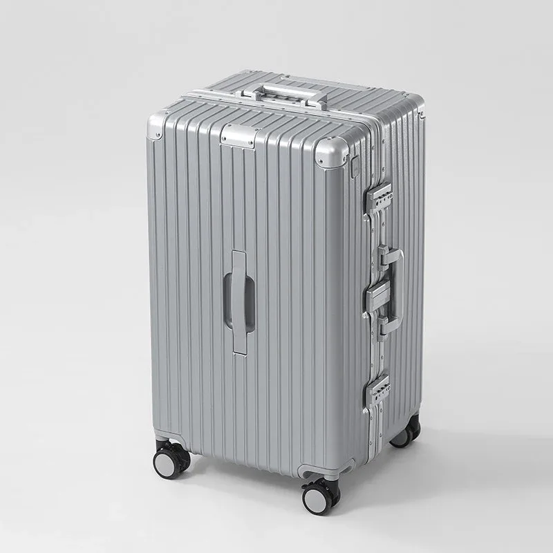 valise de voyage de grande capacité de 32 pouces, valise de voyage à cadre en aluminium et pc épaissi de 20 à 30 pouces, bagage à roulettes avec mot de passe tsa 3:7