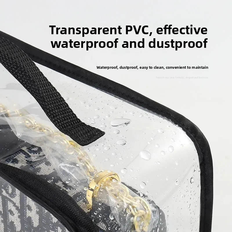 housse de protection anti-poussière pour sacs à main, sac de rangement cubique transparent, tissu non tissé moderne et minimaliste pour le rangement de la chambre