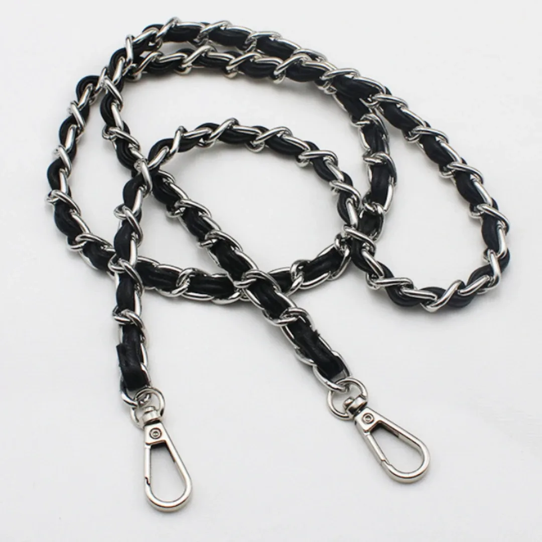 118cm sac à main chaîne sangle bandoulière sac à main chaînes remplacement en cuir sac à bandoulière chaîne sangles bricolage femmes fille sac partie accessoire