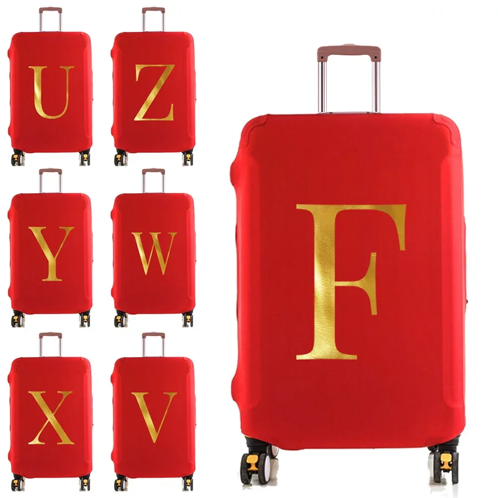 Housse de protection élastique pour valise, housse anti-poussière tendance pour bagages à roulettes de 18 à 28 pouces, avec impression de nom, accessoires de voyage