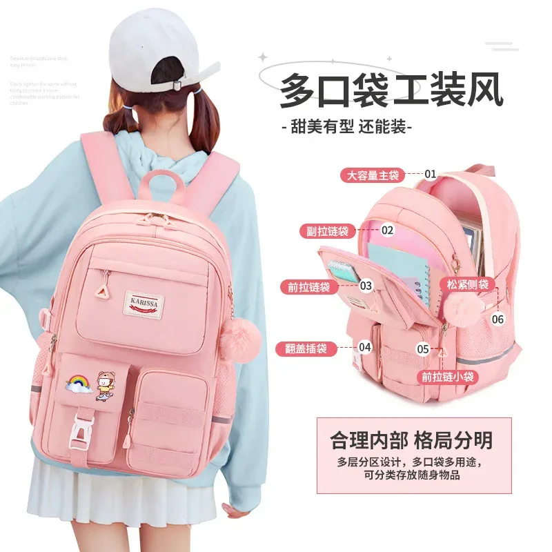 sac à dos scolaire tendance pour filles, sacs d'école pour adolescentes, sac à dos pour ordinateur portable, sac à dos de voyage décontracté, sac à livres, cartable pour enfants, imperméable