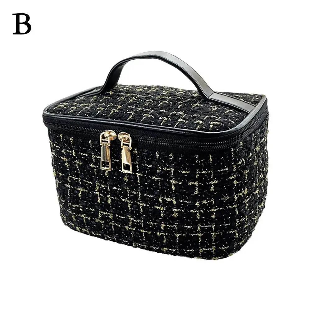 sac à cosmétiques de grande capacité pour femmes, sac de maquillage portable, sac de rangement à la mode, organisateur de toilette à main, sac de voyage