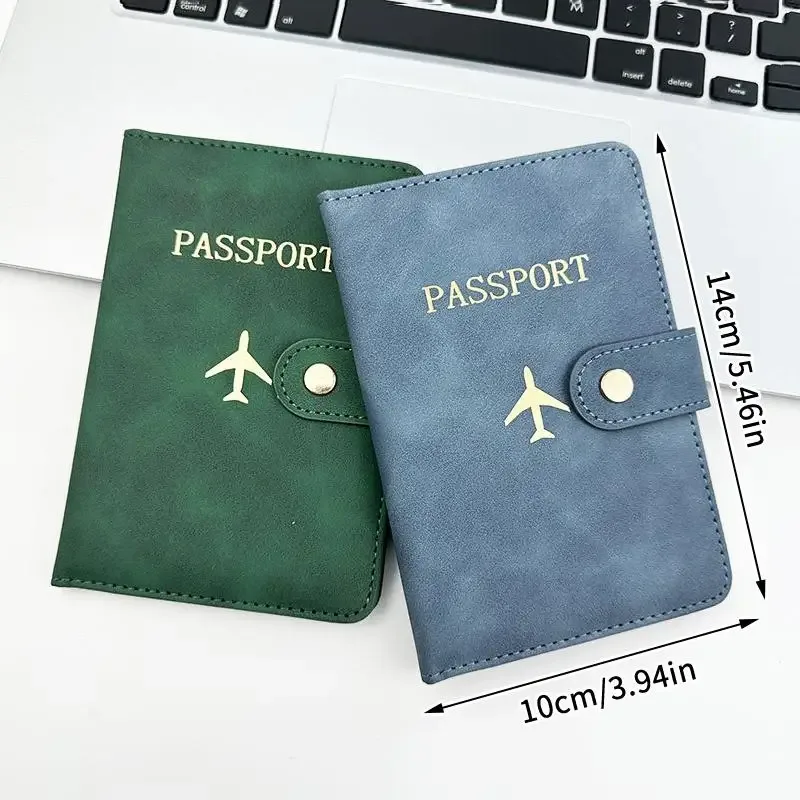 portefeuille de passeport en cuir pu mignon, imperméable, porte-cartes multiple, organiseur de documents de voyage pour hommes et femmes