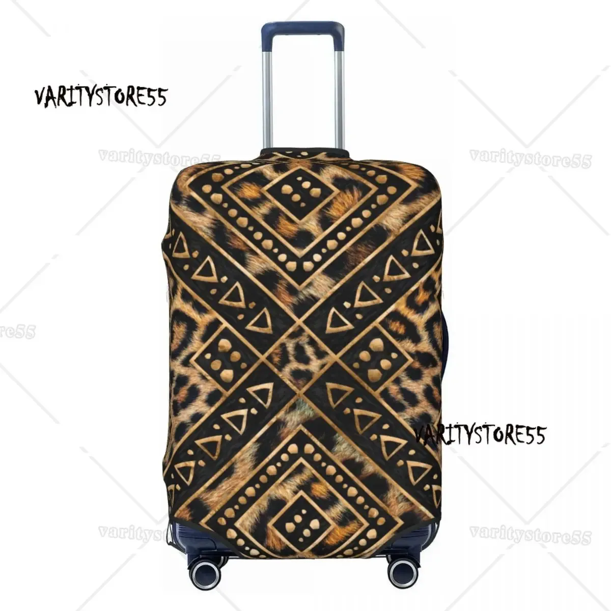 housse de bagage de voyage personnalisée imprimé léopard, housse de protection élastique en peau d'animal pour valise, adaptée à 18 à 32 pouces