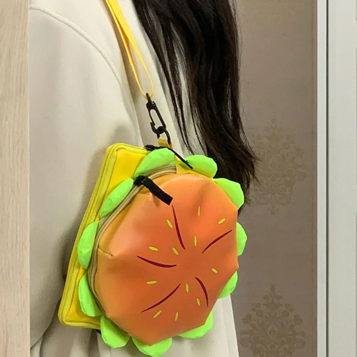 dessin animé hamburger sac à dos décontracté cheeseburger sac à dos grande capacité mode cartable sac de messager pour les voyages en plein air
