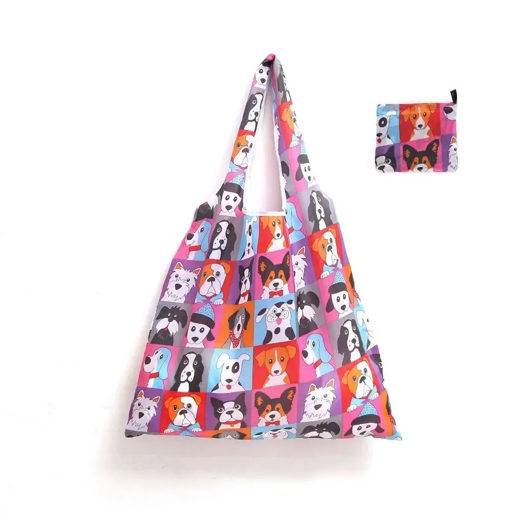 sac de courses pliable de grande capacité, plusieurs styles, fourre-tout de recyclage léger et lavable, sac de rangement portable écologique
