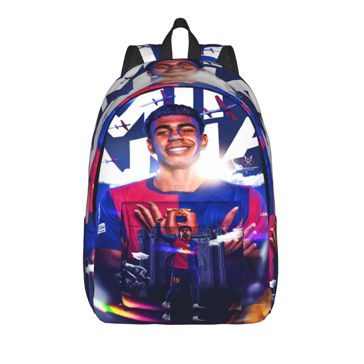sac à dos lamine y-yamal pour hommes, femmes, adolescents, étudiants, randonnée, voyage, sac à dos de jour, star du football, sacs en toile pour ordinateur portable, extérieur