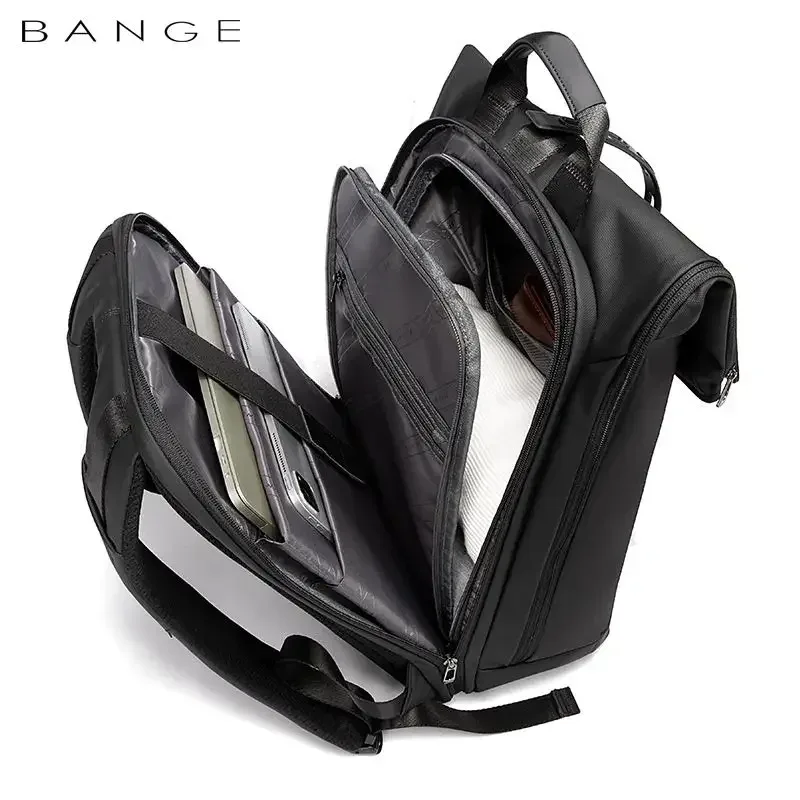 bange sac à dos pour ordinateur portable 15,6 pouces, sac de voyage imperméable à plusieurs compartiments, sac à dos noir adapté aux hommes et aux femmes