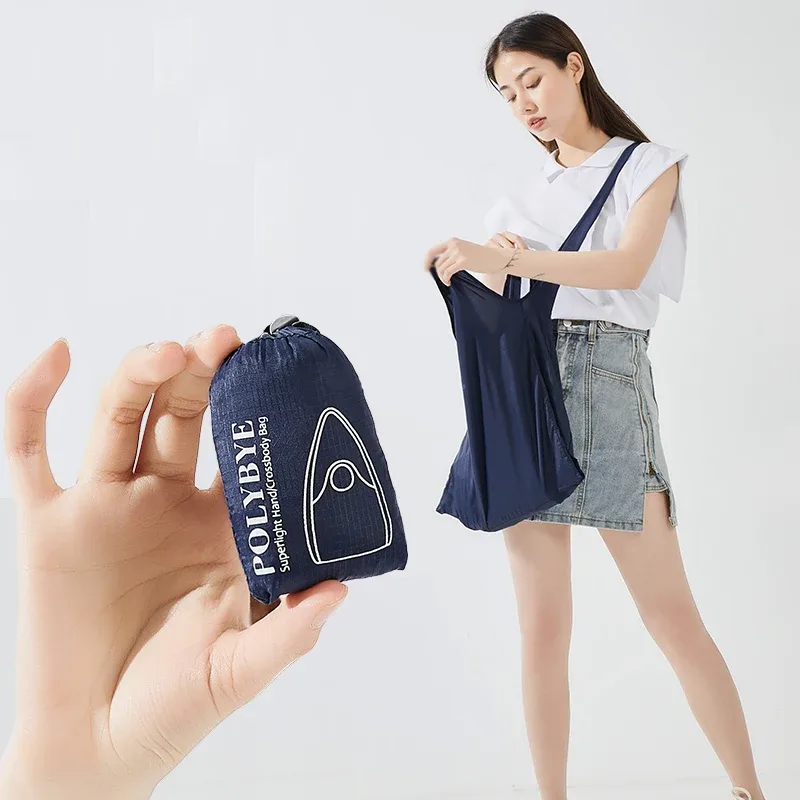 sac fourre-tout réutilisable super léger polybye 2026, sac de courses pliable en nylon écologique, sac à main, sac d'épicerie, sac à déjeuner, sac de recyclage